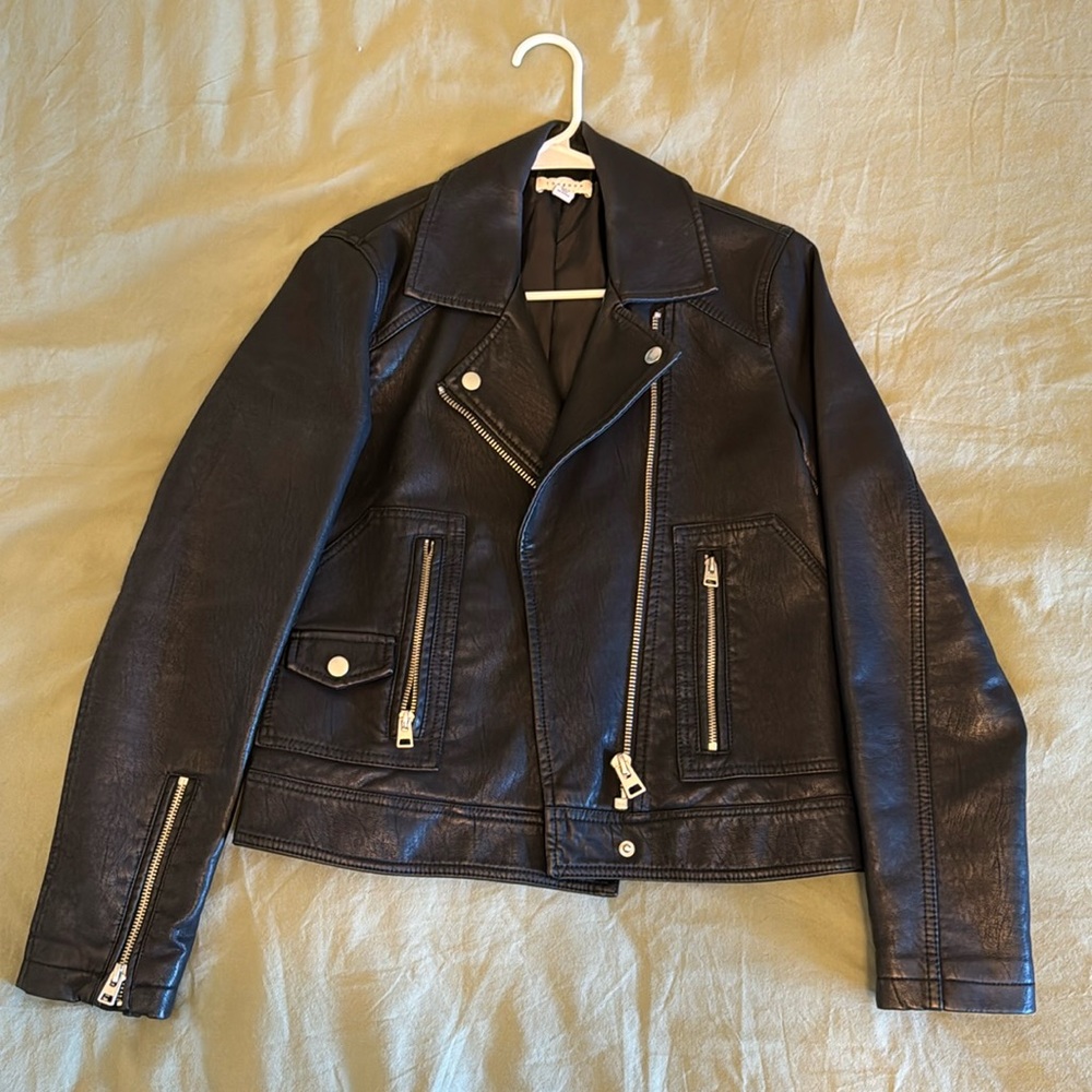 Black leather jacket from Nordstrom